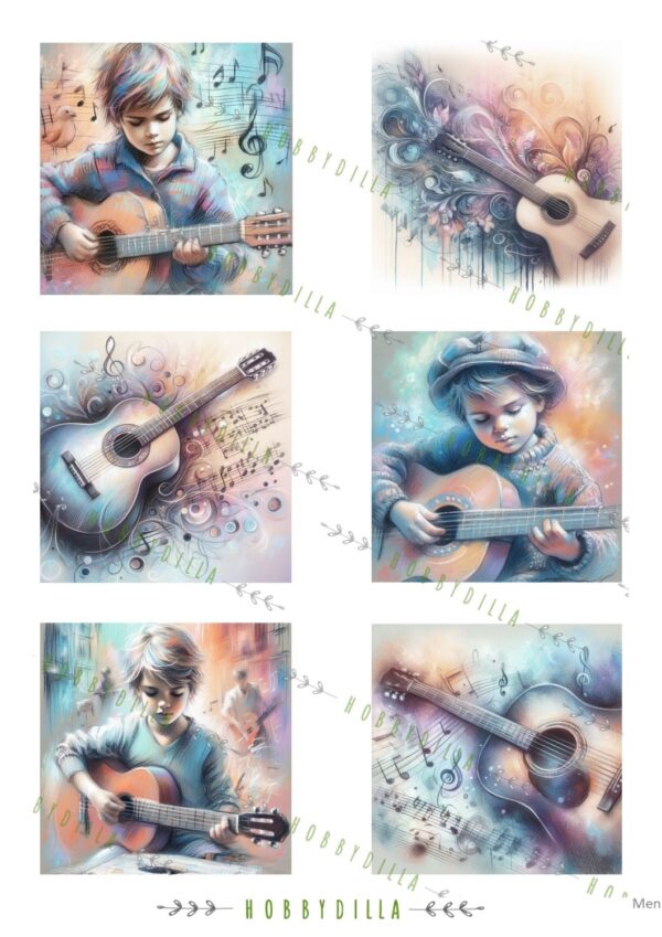 16290_image_fee0896757d0973e.jpg Rispapir A4 Mennesker 1062 Gitar Gutter