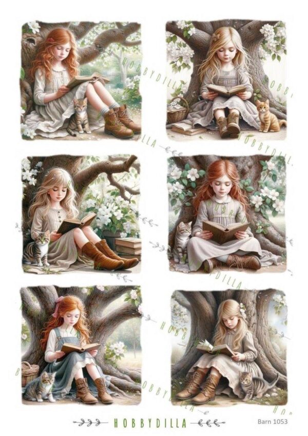 16306_image_cb0a62d59cc5904f.jpg Rispapir A4 Barn 1053 Jente som leser