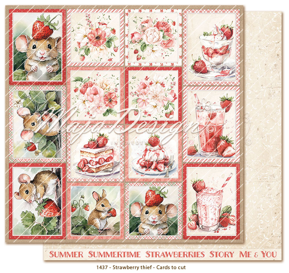 Maja Design Strawberry thief - Cut-out-cards - Bilde 1