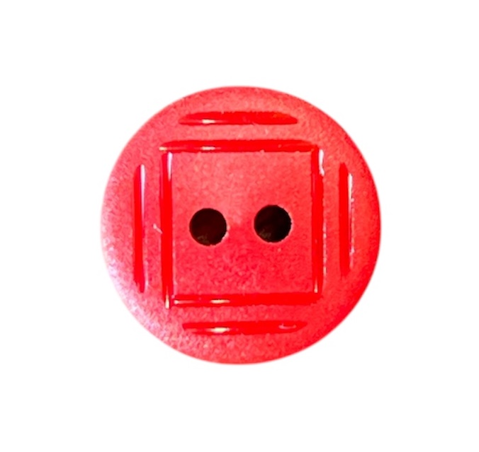 Knapp 2 hulls 12mm Rød - Bilde 1