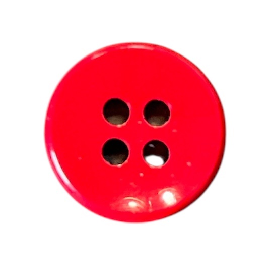 Knapp 4 hulls 13 mm Rød