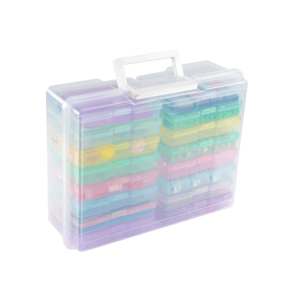 Vaessen Creative • Storage Box with 16 Cases Pastell