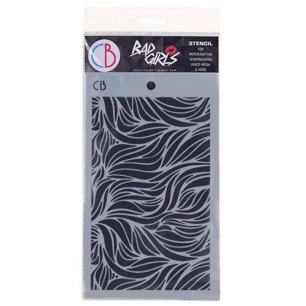 1702.jpg Textur Stencil 5"X8" Waves