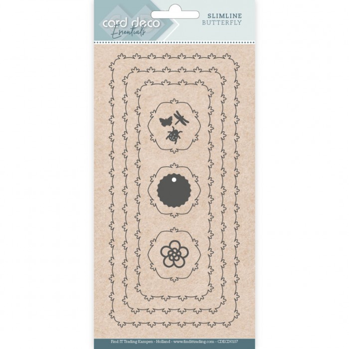 Card Deco Essentials Dies - Slimline Flowers - Bilde 1