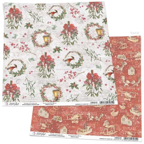 Ciao Bella Wreaths & Toys Paper Sheet 12"x12"