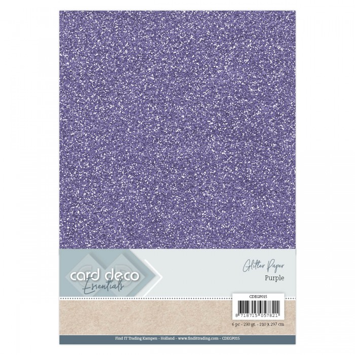 Glitter kartong A4 Purple - Bilde 1
