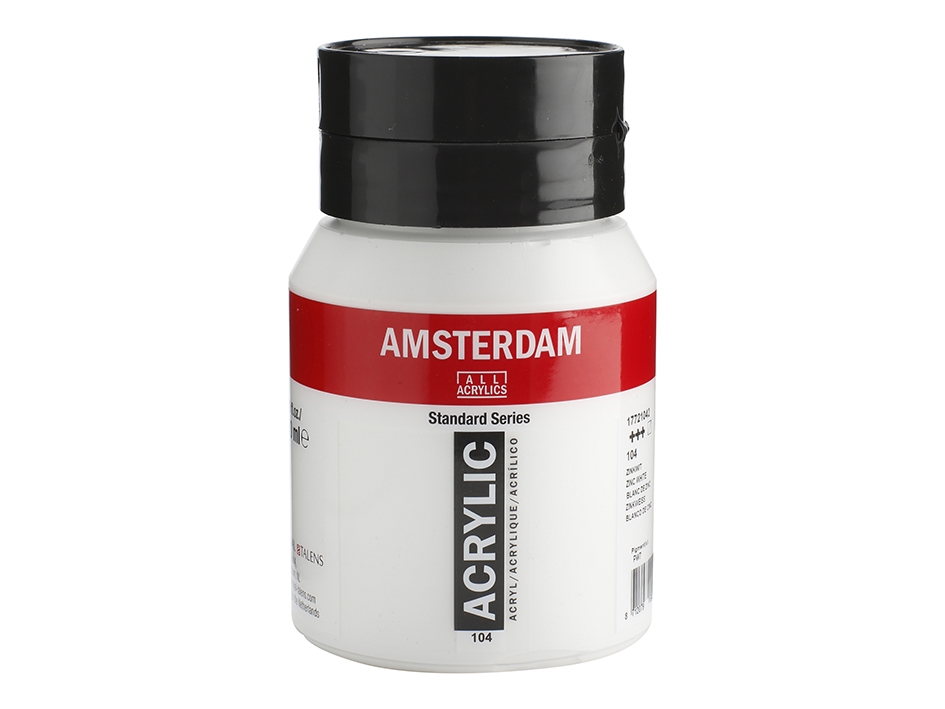 Amsterdam Standard 500ml - 104 Zinkwhite - Bilde 1