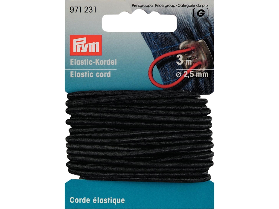 Prym Elastisk strikk 2,5mm Sort - Bilde 1