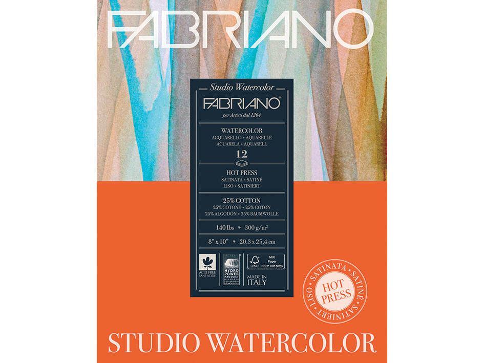 Fabriano Watercolour 300g HP - 12 ark - Bilde 1