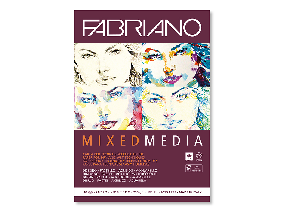 Fabriano Mixed Media blokk A3 - 250g , 40 ark - Bilde 1