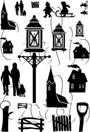 Card-io Christmas Scenery 3  A6