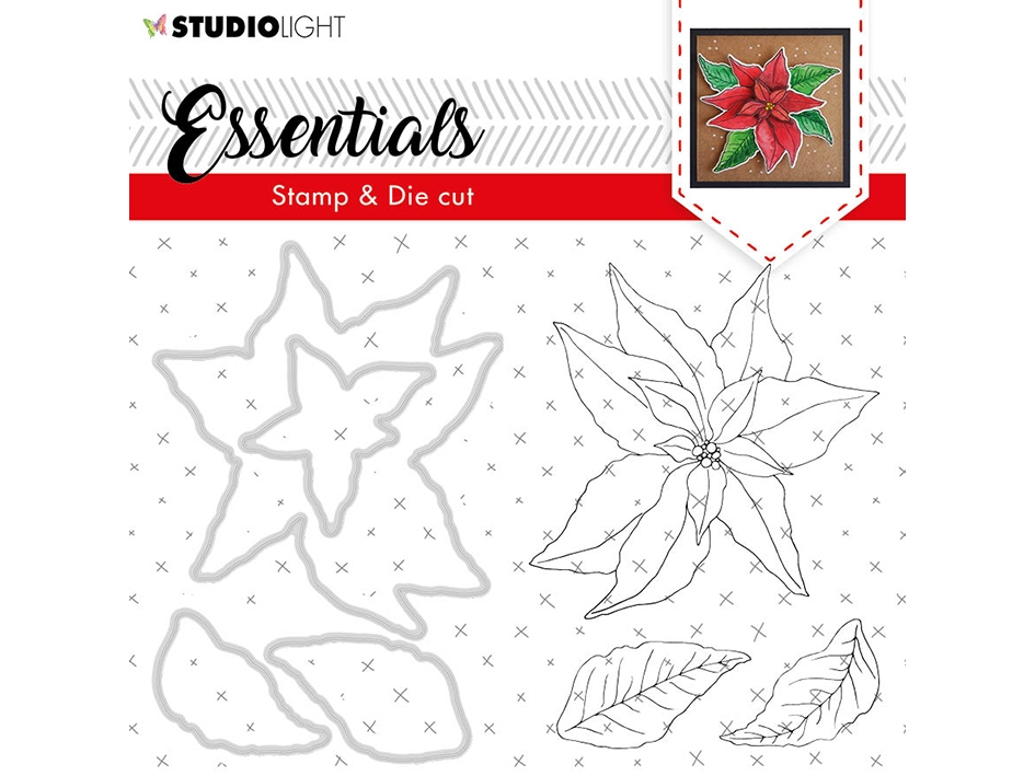 Studio Light Stamp & Die Cut – Christmas Rose 47 - Bilde 1
