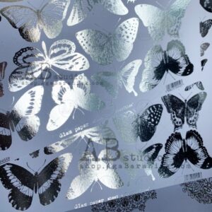 ABstudio Glam paper "Silver Butterflies" no.68