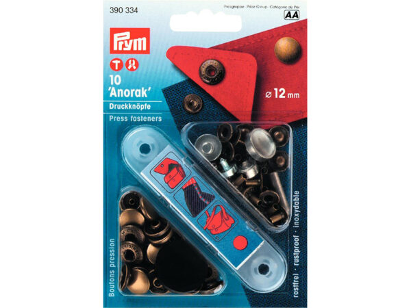 Prym Trykknapper Anorak 12mm -Kobber