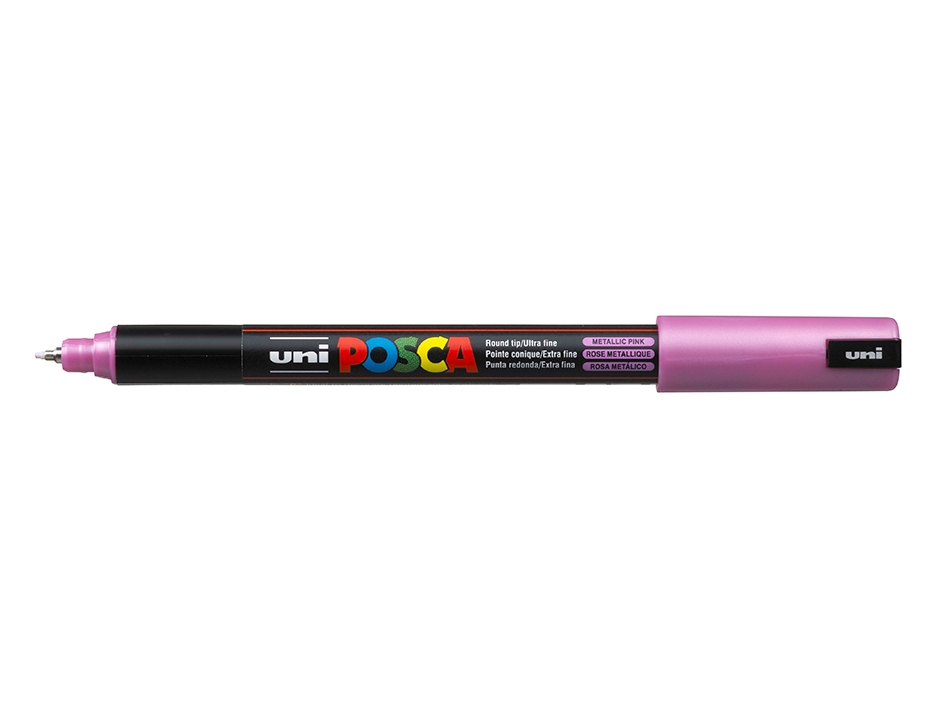 Uni POSCA PC-1MR  Ultra-Fine 0,7mm  M13 Metallic Pink - Bilde 1