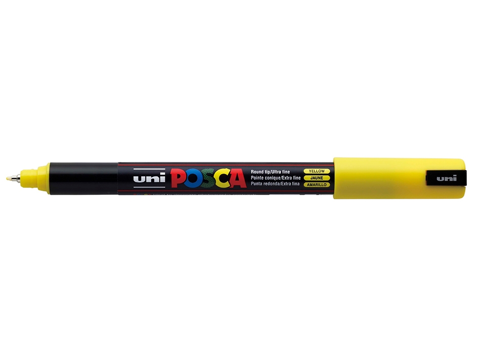 Uni POSCA PC-1MR  Ultra-Fine 0,7mm  2 Yellow - Bilde 1