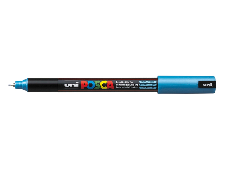 Uni POSCA PC-1MR  Ultra-Fine 0,7mm  M33 Metallic Blue - Bilde 1