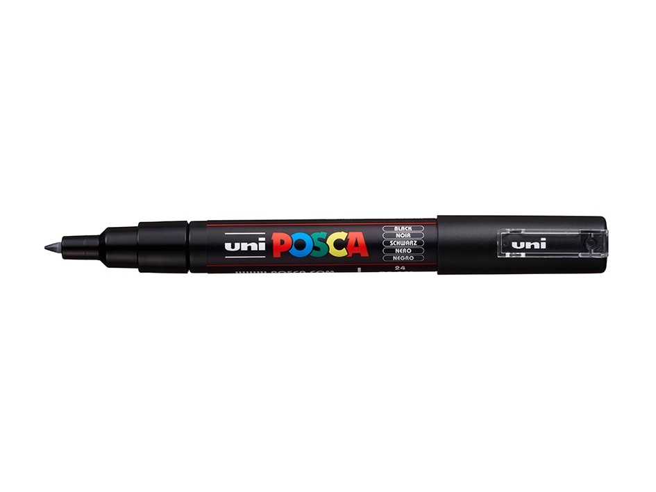 Uni POSCA PC-1M  Extra-Fine 0,7-1mm  24 Black - Bilde 1