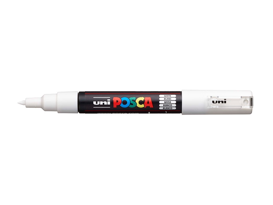 Uni POSCA PC-1M  Extra-Fine 0,7-1mm  1 White - Bilde 1