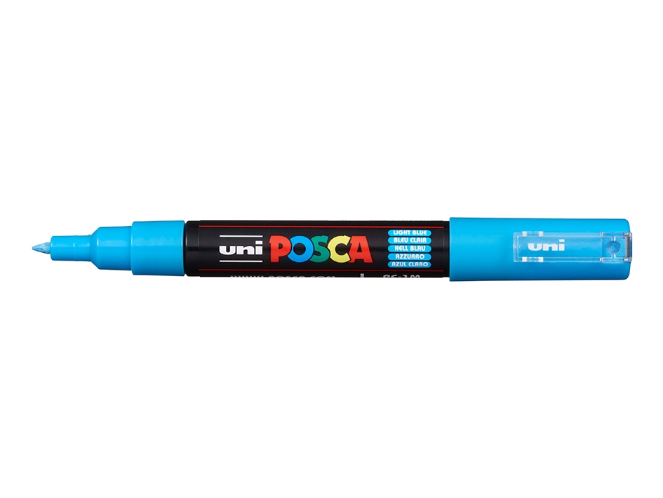 Uni POSCA PC-1M  Extra-Fine 0,7-1mm  8 Light Blue - Bilde 1