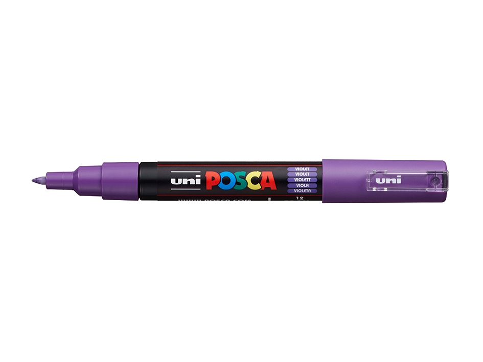 Uni POSCA PC-1M  Extra-Fine 0,7-1mm  12 Violet - Bilde 1