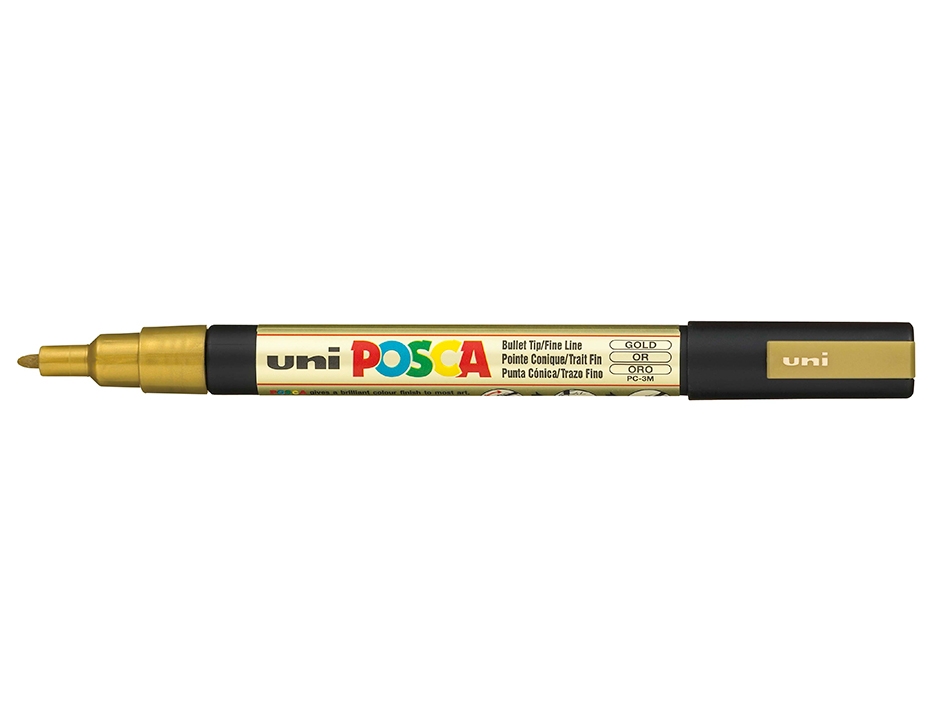 Uni POSCA PC-3M  Fine 0,9-1,3mm  25 Gold - Bilde 1