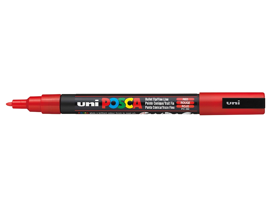 Uni POSCA PC-3M  Fine 0,9-1,3mm  15 Red - Bilde 1