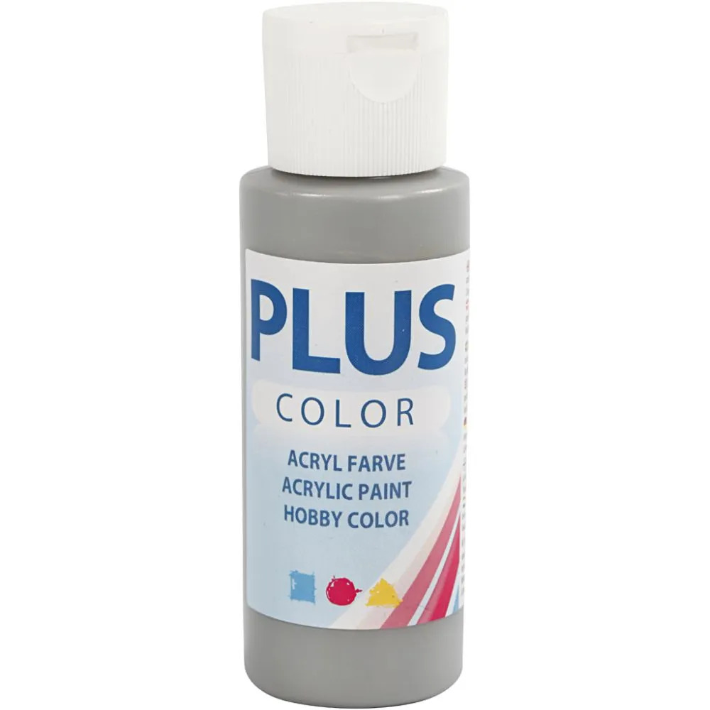 Plus Color hobbymaling, regngrå 60ml - Bilde 1