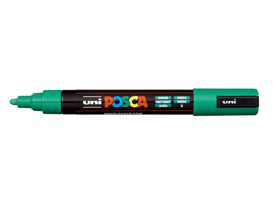 Uni POSCA PC-5M  Medium 1,8-2,5mm  6 Green - Bilde 1