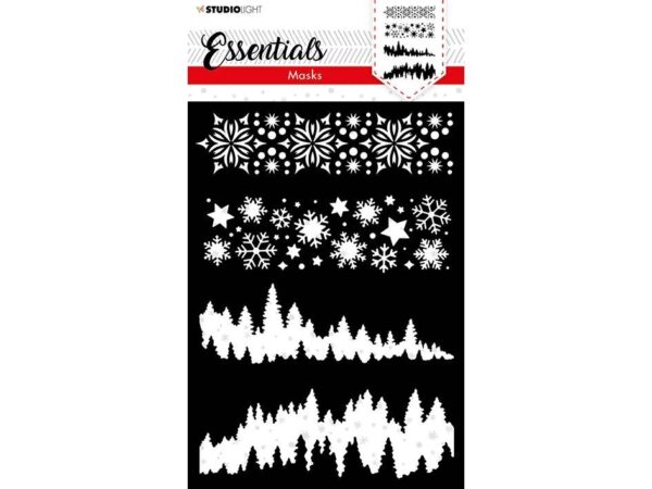 Stensil, Studio Light Essentials Mask – Christmas Horiz. Borders 36