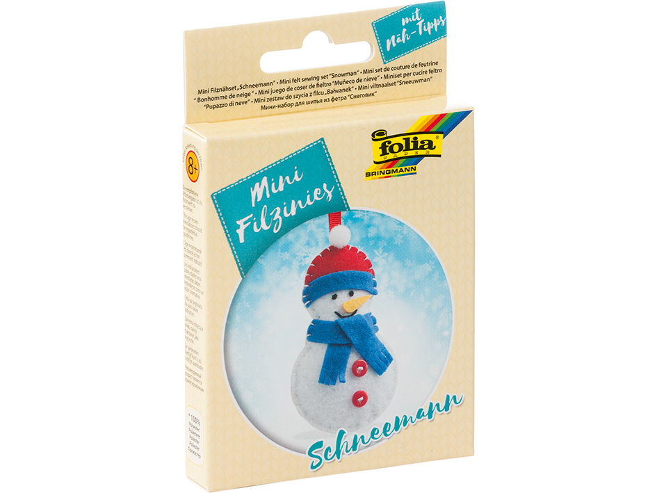 Folia Filtfigur Mini sysett – Snømann - Bilde 1