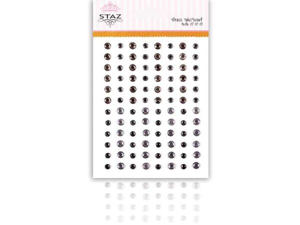 Staz Halvperler m/lim – Sølv/Sort