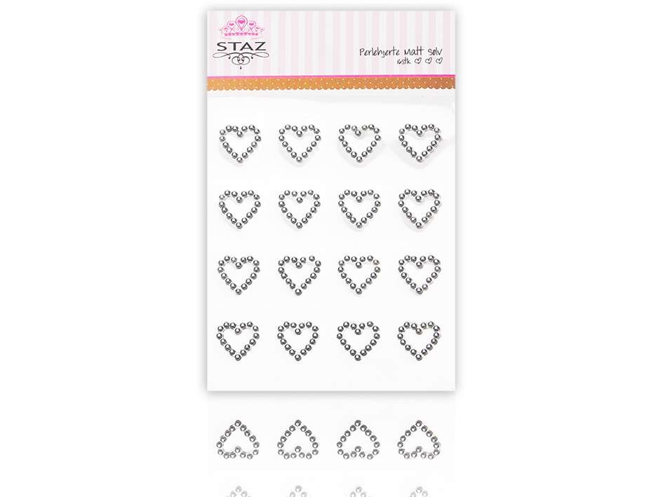 Staz Perlehjerte m/lim –Matt Sølv - Bilde 1