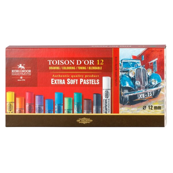 Koh-i-Noor Extra Soft Pastel Rund 8552 – Sett 12stk