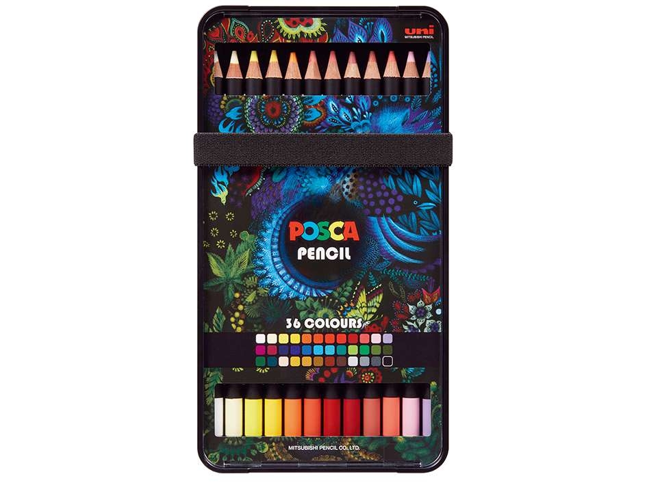 Uni Posca Fargeblyant Mixsett 3  12stk - Bilde 1