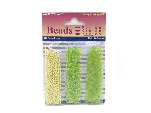 Perlesett trio – 2,5mm 3x4g – Lime