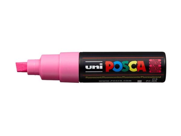 3854.jpg Uni POSCA PC-8K Chisel 8mm F13 Fluorescent Pink