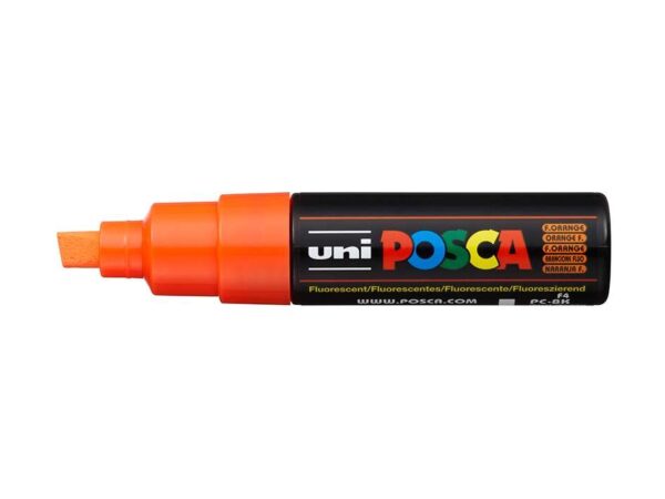 3855.jpg Uni POSCA PC-8K Chisel 8mm F4 Fluorescent Orange