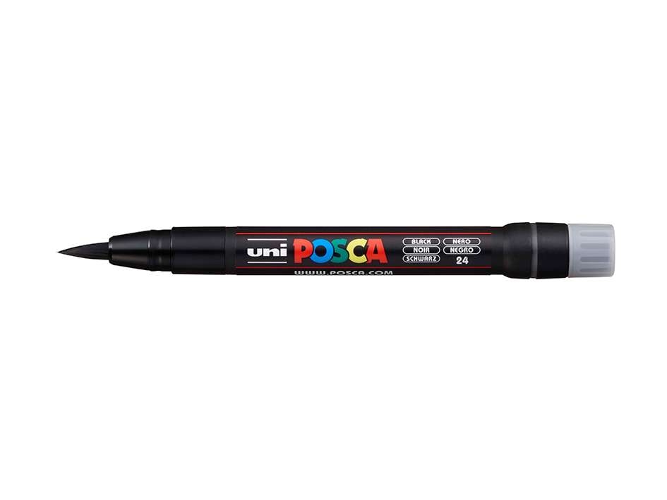Uni POSCA PCF-350  Brush 1-10mm  24 Black - Bilde 1