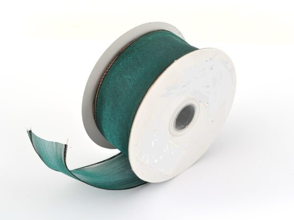 3893.jpg Organzabånd m/wire 40mm grønn