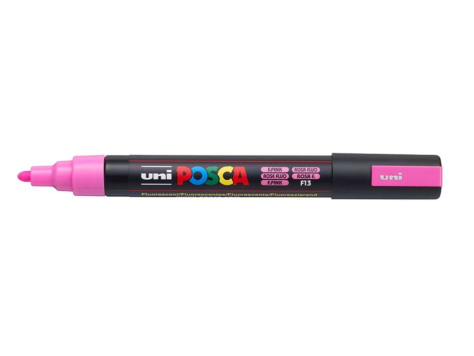 Uni POSCA PC-5M  Medium 1,8-2,5mm  F13 Fluorescent Pink - Bilde 1