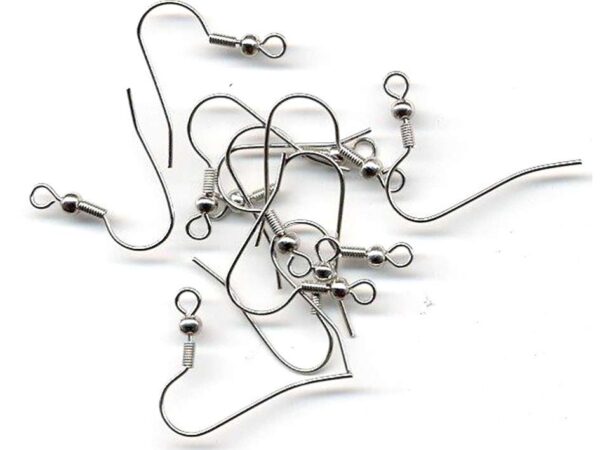 Ørekrok fiskekroker 6 par – Sølvfarget
