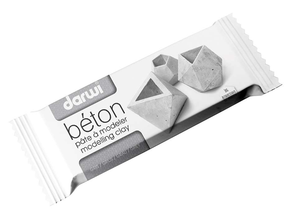 Darwi Beton Lufttørkende leire – 1kg - Bilde 1