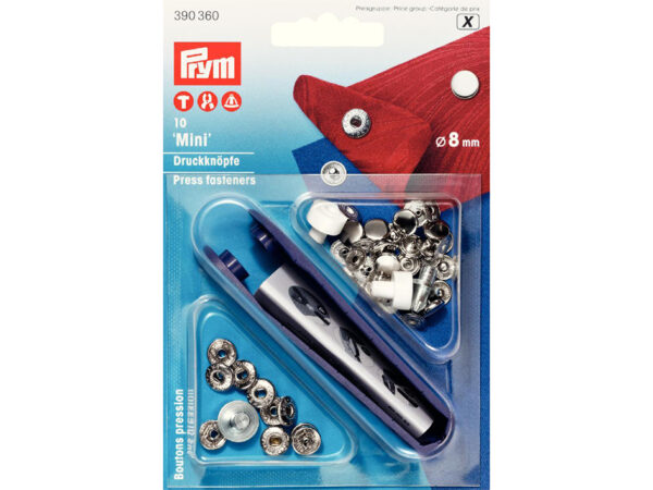 Prym Trykknapper mini 8mm  Sølv