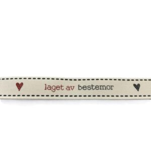 Bånd `Laget av bestemor`15mm