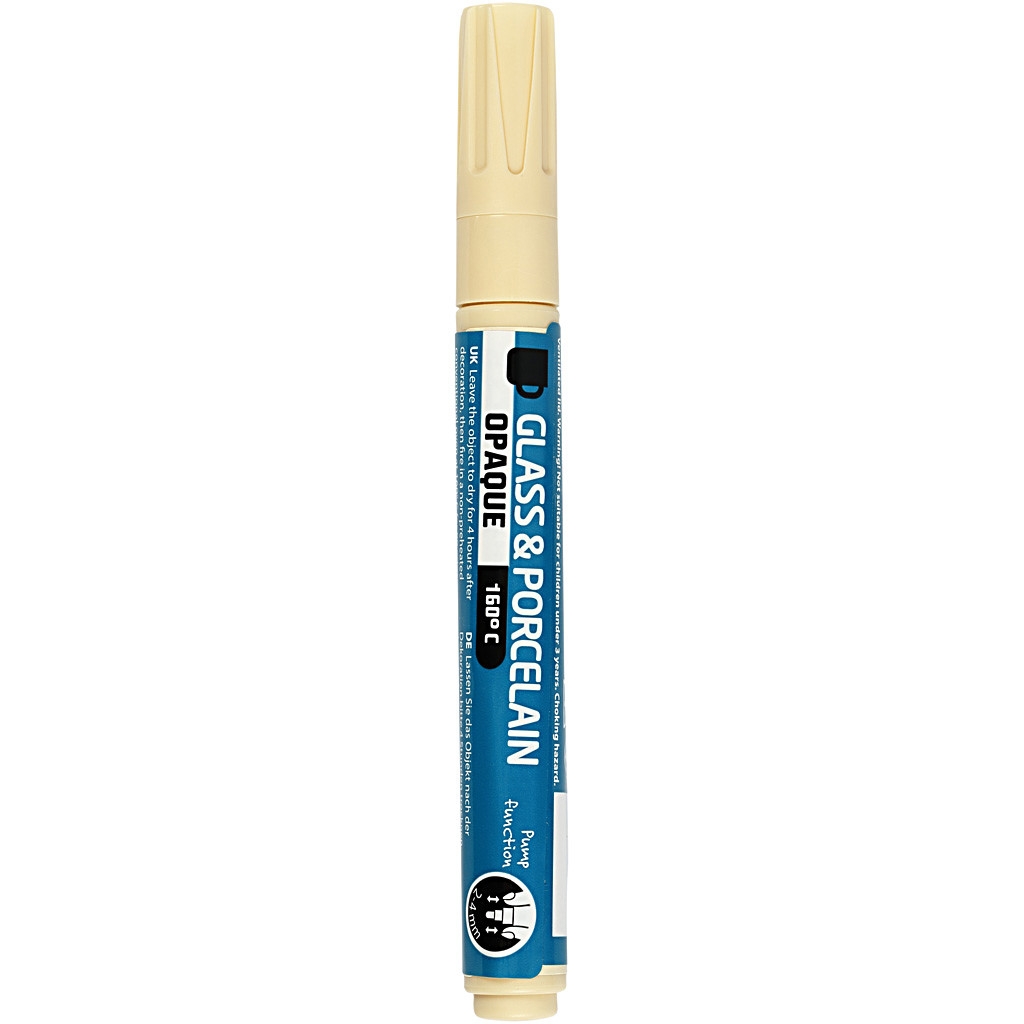 Glass og porselenstusj Creme - Bilde 1