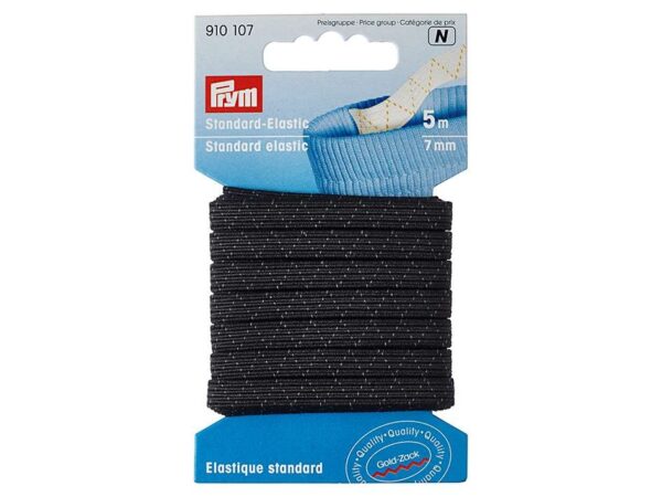 Prym Elastisk strikk  7mm x5m – Sort