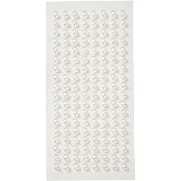 Halvperler, hvit  dia. 5 mm - Bilde 1