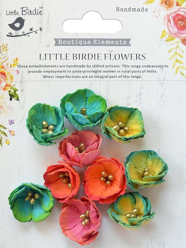 Little Birdie Embossed Daisies Vivid Palette 10Pc