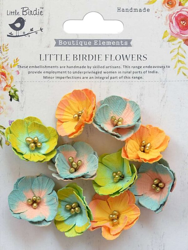 Little Birdie Embossed Daisies Pastel Palette 10Pc